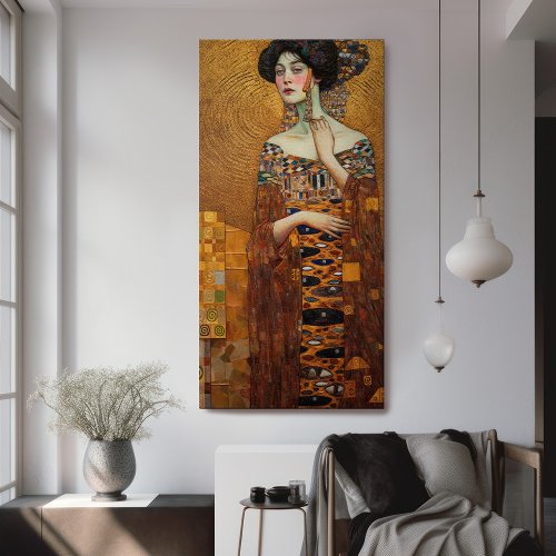 Klimt Adele Bloch_Bauer Gold Mosaic Painting Canva Canvas Print