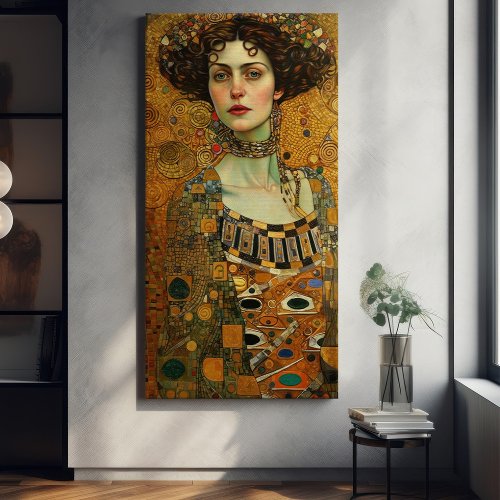 Klimt Adele Bloch_Bauer Gold Mosaic Painting Canva Canvas Print