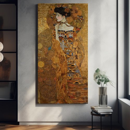 Klimt Adele Bloch_Bauer Gold Mosaic Painting Canva Canvas Print