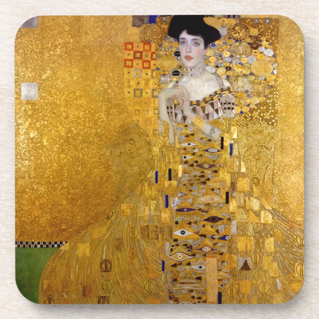 Klimt , “ Adele Bloch-Bauer I ” Drink Coaster (Front)