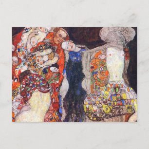 Klimt  Adorn the bride with veil and wreath Postcard