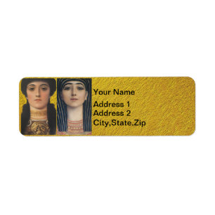 Klimt Ancient Greece Egypt Goddess Portraits Label