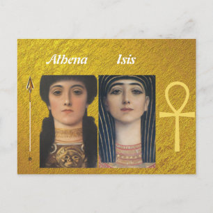 Klimt Ancient Greece Egypt Goddess Portraits Postcard