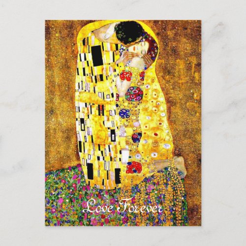 Klimt art _ The Kiss _ Love Forever Postcard