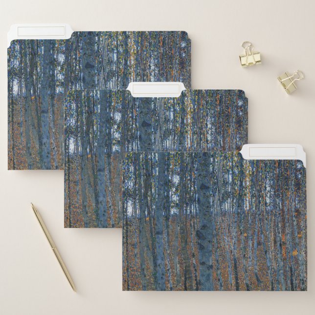 Klimt Beech Grove I Forest Landscape Art File Folder (Set)