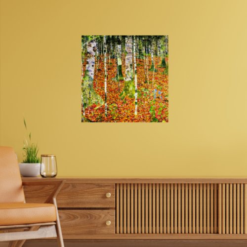 Klimt _ Birch Forest Poster