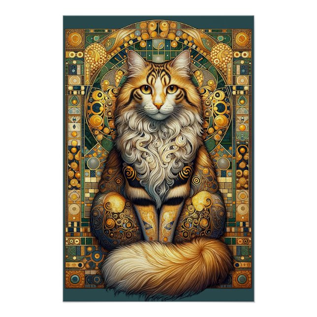 Klimt Cat1 Poster (Front)