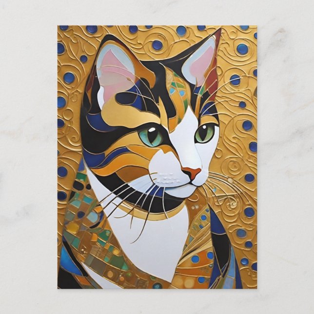Klimt Cat Postcard (Front)