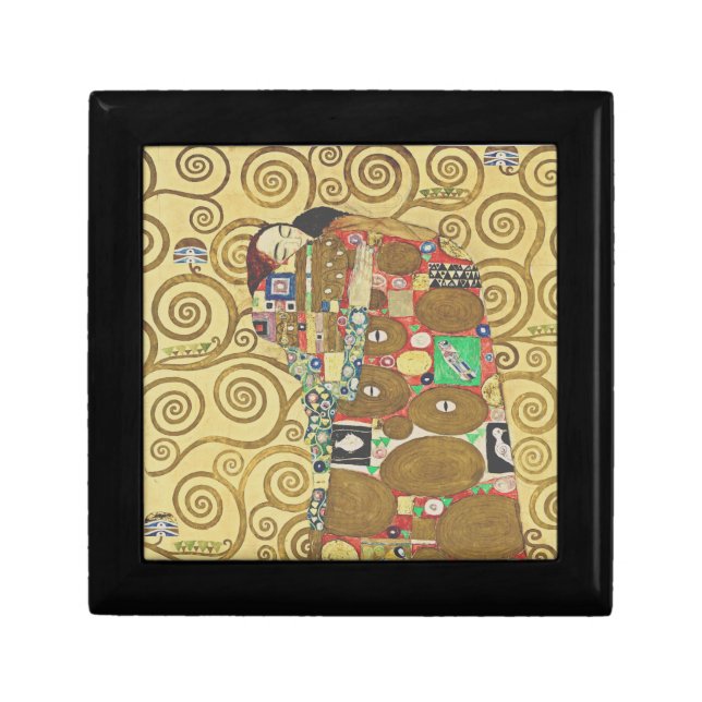 Klimt Embrace Gold Art Gift Box (Front)
