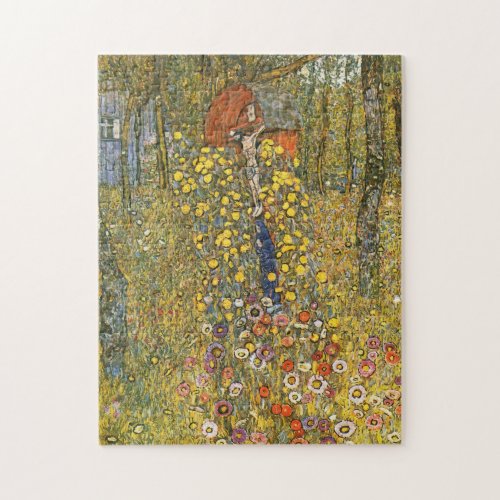 Klimt Farm Garden with Crucifix Puzzle