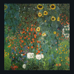 Klimt - Farm Garden With Sunflowers 1907 Poster<br><div class="desc">Farm Garden With Sunflowers 1907 by Gustav Klimt. For more poster-ready images from Zedign Art Series Book 166 "Gustav Klimt - Paintings & Drawings",  visit https://books.zedign.com/zas/166.html</div>