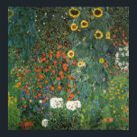 Klimt - Farm Garden With Sunflowers 1907 Poster<br><div class="desc">Farm Garden With Sunflowers 1907 by Gustav Klimt. For more poster-ready images from Zedign Art Series Book 166 "Gustav Klimt - Paintings & Drawings",  visit https://books.zedign.com/zas/166.html</div>