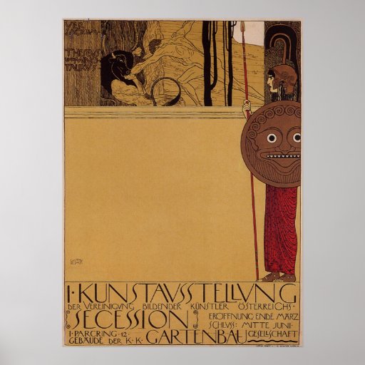 Klimt ~ first exhibition of Secession Poster | Zazzle