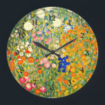 Klimt - Flower Garden 1907 Large Clock<br><div class="desc">Gustave Klimt,  Flower Garden,  wall clock.</div>