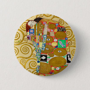 Klimt Fulfillment Mosaic: Vintage Stoclet Frieze Button