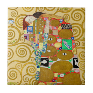 Klimt Fulfillment Mosaic: Vintage Stoclet Frieze Ceramic Tile