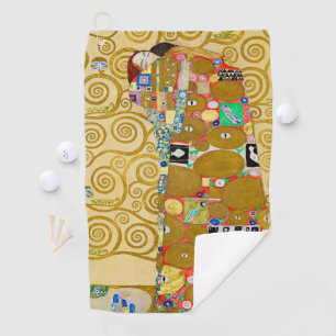 Klimt Fulfillment Mosaic: Vintage Stoclet Frieze Golf Towel