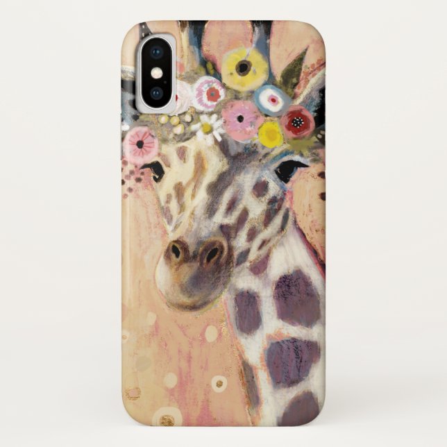 Klimt Giraffe | Adorned In Flowers Case-Mate iPhone Case (Back)