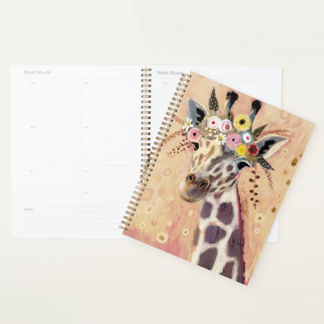 Klimt Giraffe | Adorned In Flowers Planner (Display)