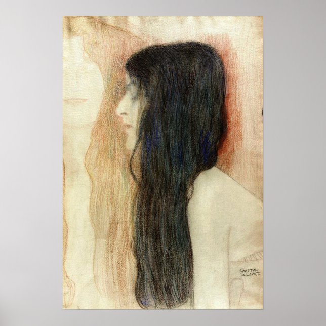 Klimt - Girl With Long Hair Poster (Front)