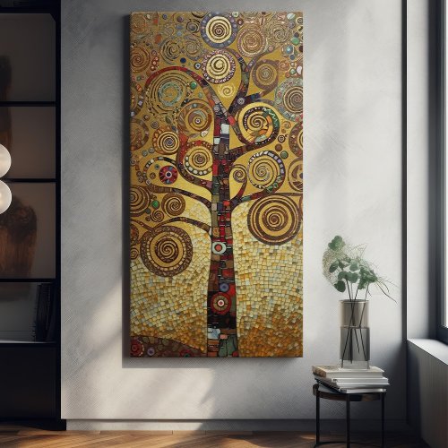 Klimt Golden Tree of Life Abstract Art Nouveau Canvas Print