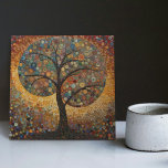 Klimt Golden Tree of Life Abstract Art Nouveau Cer Ceramic Tile<br><div class="desc">This stunning ceramic tile showcases an abstract Tree of Life inspired by Gustav Klimt's "golden phase." Klimt was fascinated by Byzantine mosaics and developed his own mosaic technique using gold leaf and bright colors. This artwork pays tribute to Klimt's innovative approach to mosaic and captures the opulent beauty of his...</div>