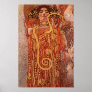 Klimt Hygieia Medicine Art Deco Poster Print