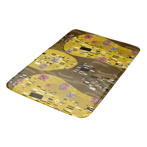 Klimt Inspired Gold Pattern Art Nouveau The Kiss Bath Mat