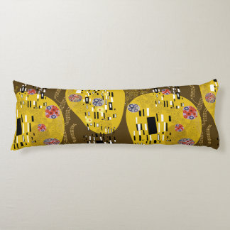Klimt Inspired Gold Pattern Art Nouveau The Kiss Body Pillow