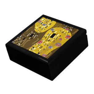 Klimt Inspired Gold Pattern Art Nouveau The Kiss Gift Box