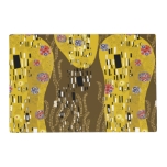 Klimt Inspired Gold Pattern Art Nouveau The Kiss Placemat at Zazzle