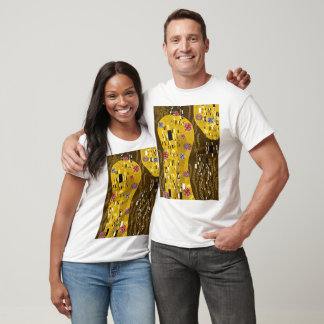 Klimt Inspired Gold Pattern Art Nouveau The Kiss T-Shirt