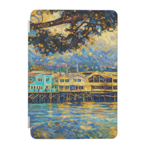 Klimt-inspired Golden Monterey Harbor Dreams iPad Mini Cover