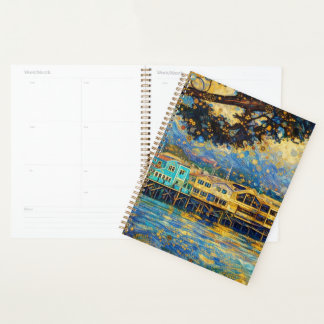 Klimt-inspired Golden Monterey Harbor Dreams Planner