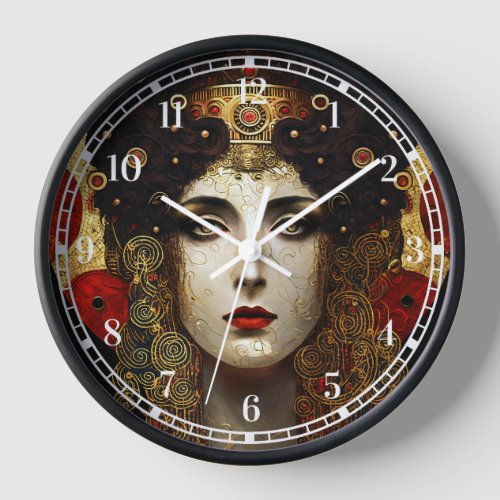 Klimt Inspired Queen Goddess Clock