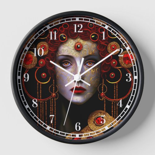 Klimt Inspired Queen Goddess Clock