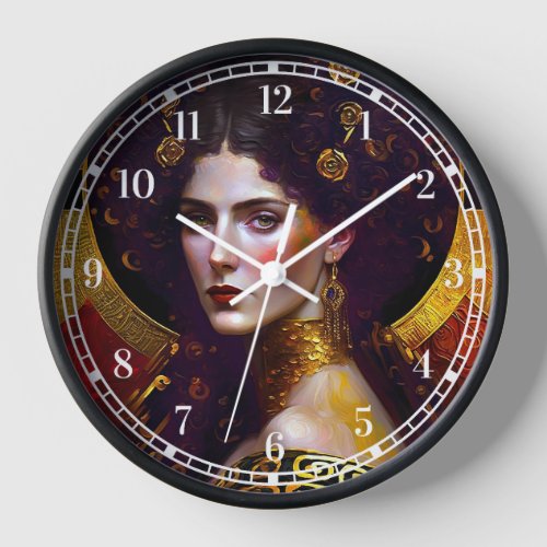 Klimt Inspired Queen Goddess Clock