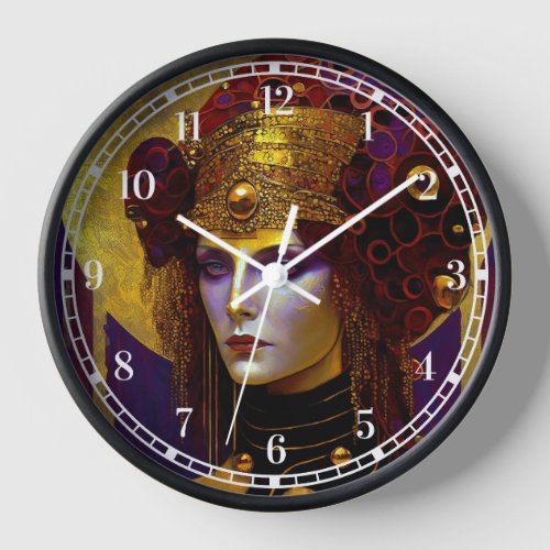 Klimt Inspired Queen Goddess Clock