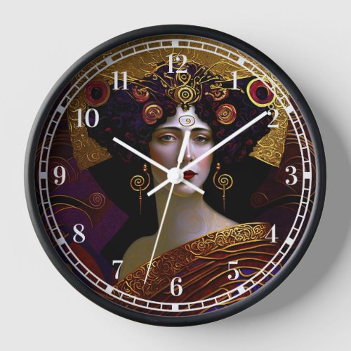 Klimt Inspired Queen Goddess Clock