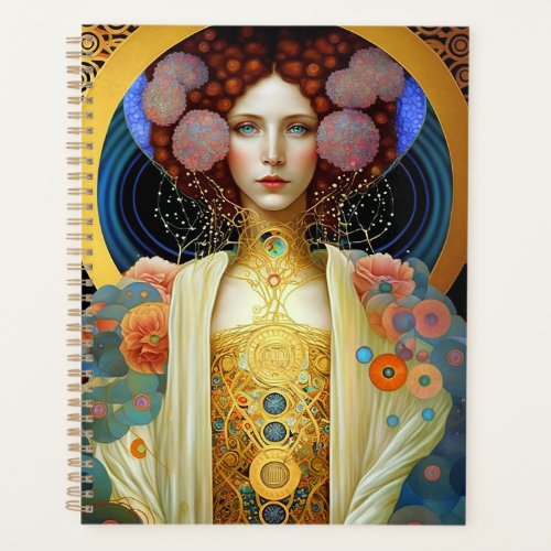 Klimt Inspired Queen Goddess Fantasy Art Planner