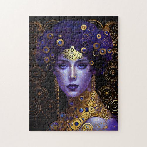 Klimt Inspired Queen Goddess Jigsaw Puzzle