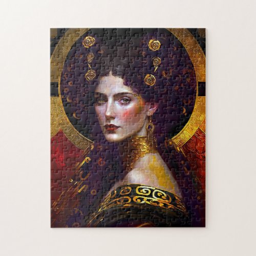 Klimt Inspired Queen Goddess Jigsaw Puzzle