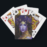 Klimt Inspired Queen Goddess Playing Cards<br><div class="desc">Fantasy art products by The Lunarium.</div>