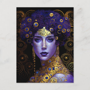 Klimt Inspired Queen Goddess Postcard