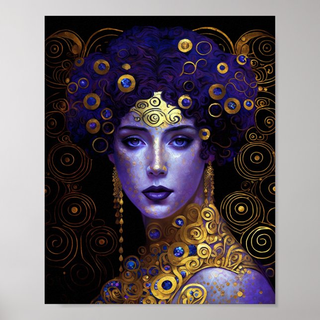 Klimt Inspired Queen Goddess Poster (Front)