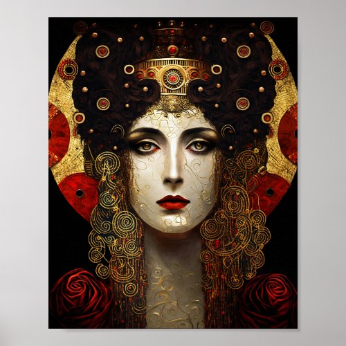 Klimt Inspired Queen Goddess Poster