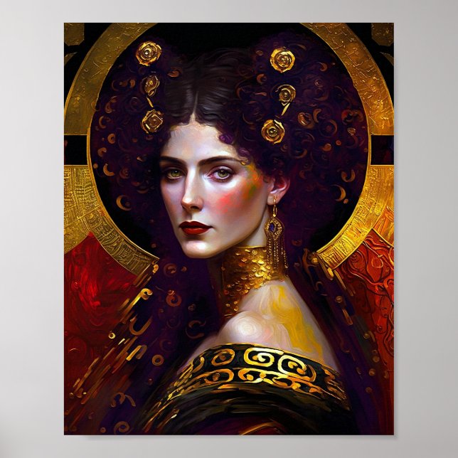 Klimt Inspired Queen Goddess Poster (Front)