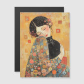 Klimt-Inspired Woman and Cat (Front/Back)