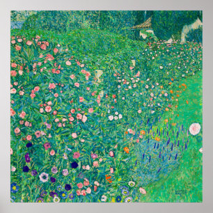 Klimt Italian Landscape Restored Image Colorful Poster