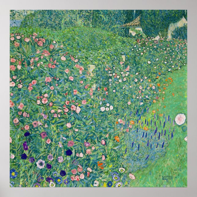 Klimt Italian Landscape Restored Image Colorful Poster (Front)